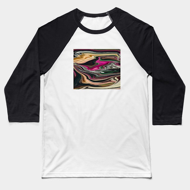 Flowers Marble colors grading pattern Baseball T-Shirt by Dolta